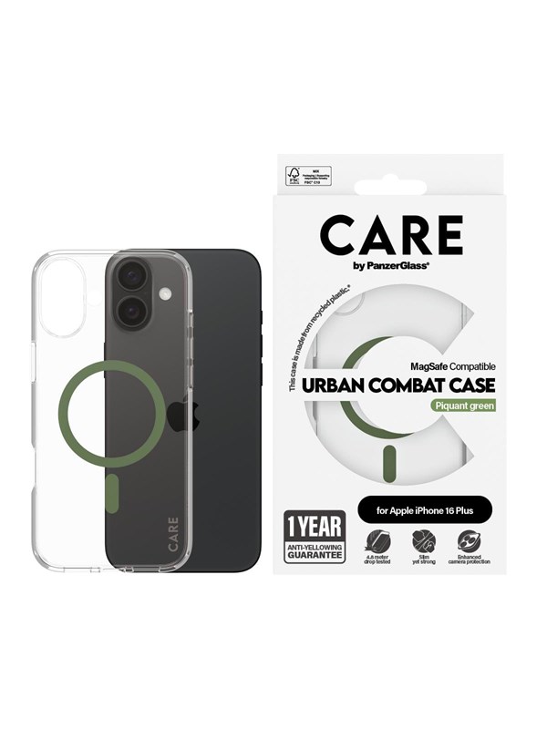 CARE by PanzerGlass Case Flagship Green MagSafe iPhone 16 Plus