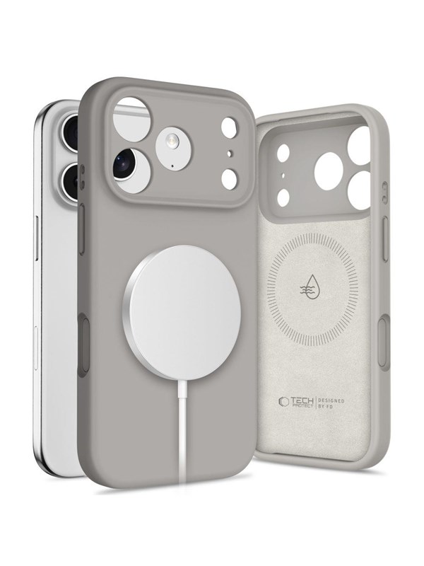 Tech-Protect  Silicone MagSafe Case for iPhone 17 Pro - Grey