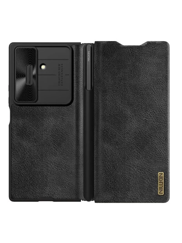 Nillkin  Qin Pro Case for Samsung Galaxy Z Fold 7 with S Pen Slot - Black