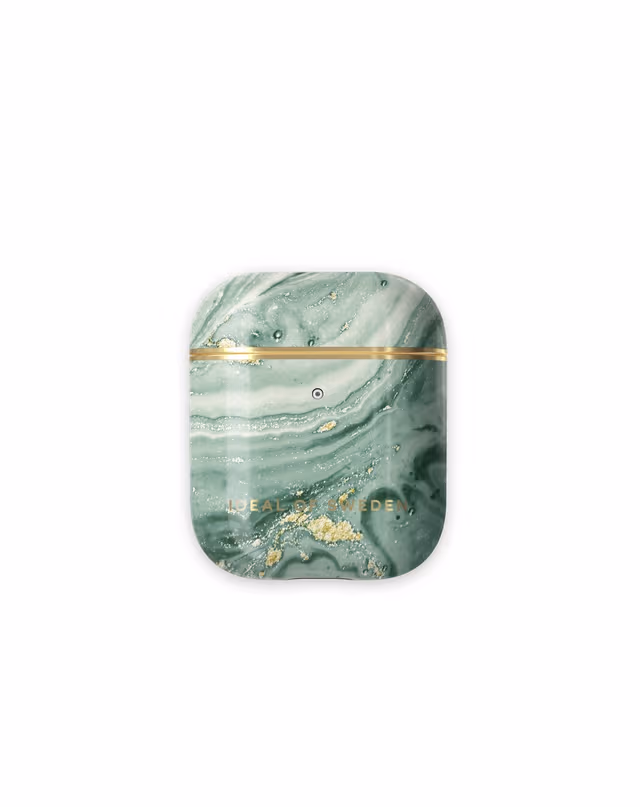 Printed AirPods Case Mint Swirl Marble