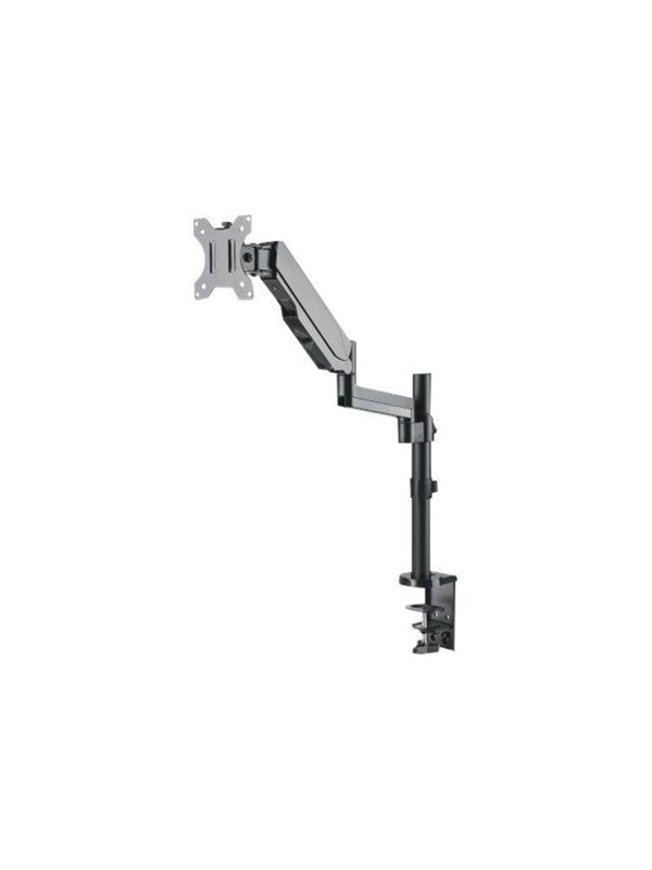 IC INTRACOM Manhattan Monitor Desk Mount (clamp &amp; grommet) 1 screen 3 pivots (full motion) 10-32" Vesa 75x75 to 100x100mm Gas Spring Max 8kg Black