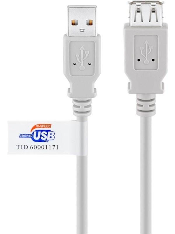 Pro USB-A <-> USB-A - 5m - Grå