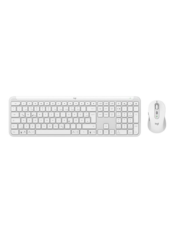 Logitech Signature Slim Combo MK950 - Tastatur &amp; Mussett - Tysk - Hvit