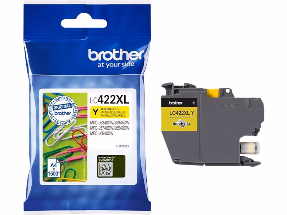 Brother blekk LC422XLY Gul