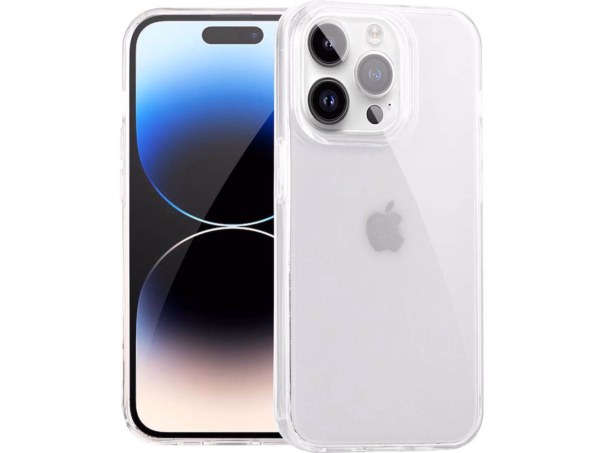 iiglo iPhone 15 Pro / 14 Pro Silikondeksel (gjennomsiktig)