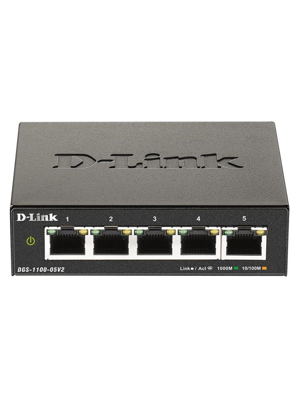 D-Link DGS-1100-05V2 5-Port Gigabit Smart Managed Switch