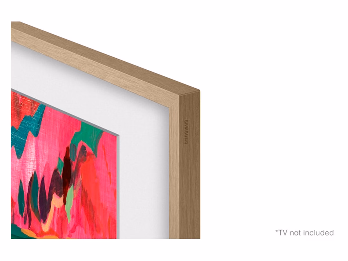 Samsung 85" ramme til The Frame og The Frame Pro (2021-2025, Beige Wood/Teak) -B-Grade