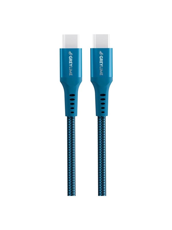 GreyLime Braided USB-C to USB-C 60W Cable Blue 3 m