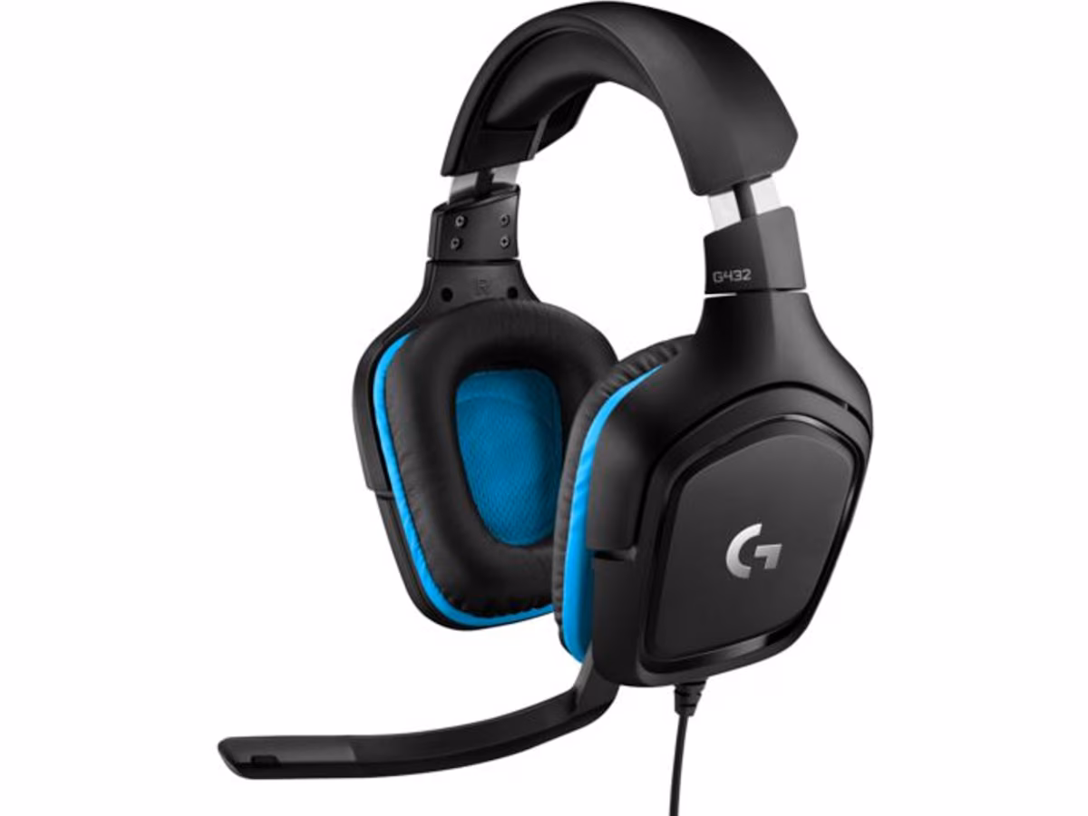 Logitech G432 Gaming Headset (sort/blå)