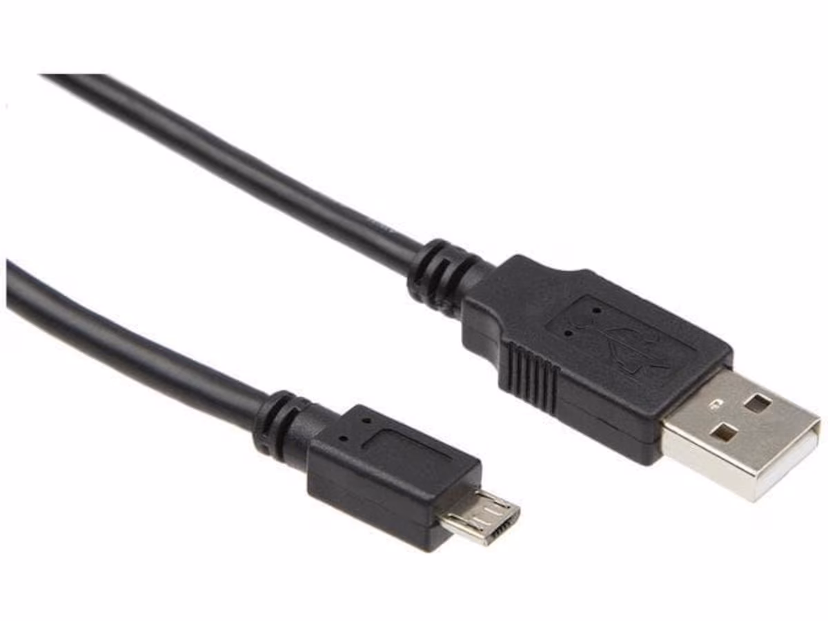 USB-A til USB Micro-B kabel 2m (sort)