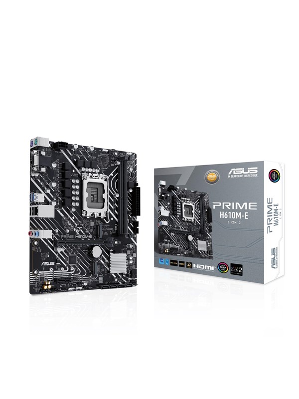 ASUS PRIME H610M-E-CSM Hovedkort - Intel H610 - Intel LGA1700 socket - DDR5 RAM - Micro-ATX