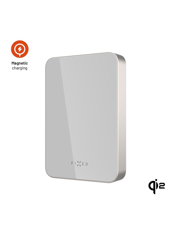 FIXED MagZen 10 Crystal Qi2 Standard 10.000 mAh Titan Nødlader - Grey - 10000 mAh