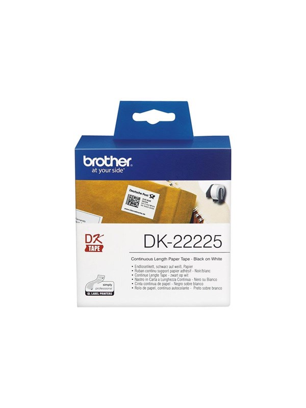 Brother DK22225 - Paper - Black On White - Roll (3.8 cm x 30.5 m)