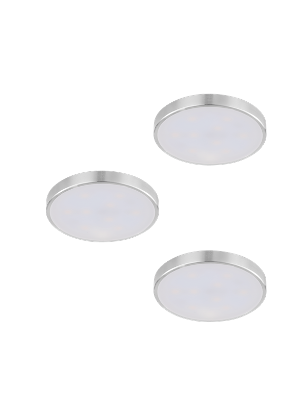 EGLO TAROUT base cabinet spotlights LED 3x1.5W brushed steel 3-pack