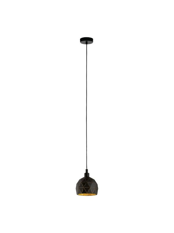 EGLO ROCCAFORTE pendant Ø170 mm black/gold