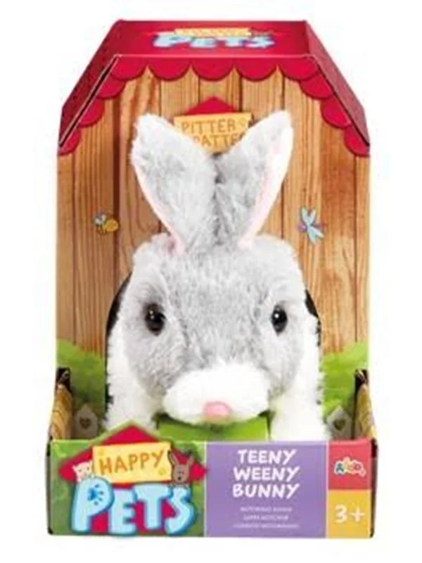 Happy Pets Teeny Weeny Bunny - Grey & White