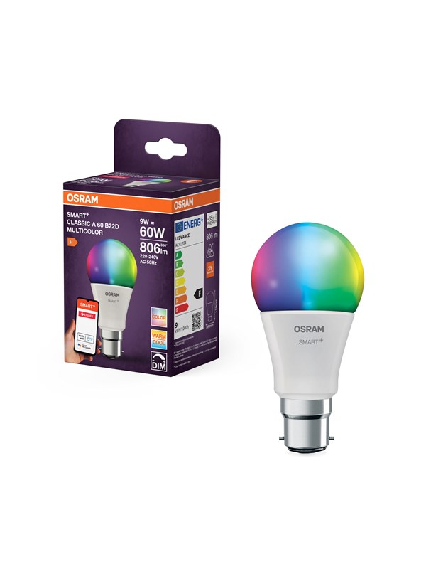 Osram SMART+ standard 806lm 9W/RGBW frosted (60W) B22d Zigbee