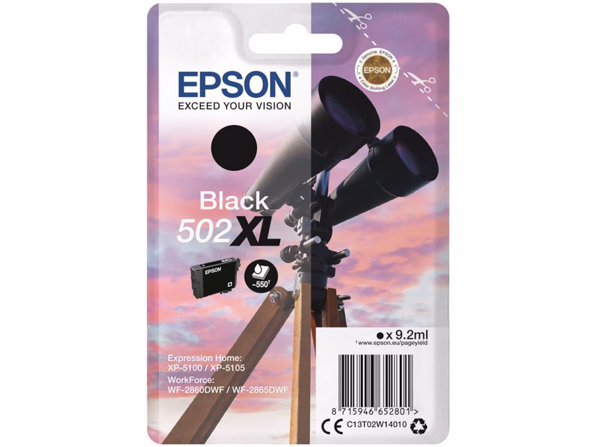 Epson Blekk 502XL Sort