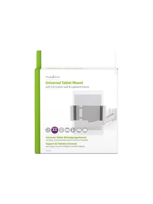 Nedis TWMT200SI bracket - adjustable arm - for tablet - grey white