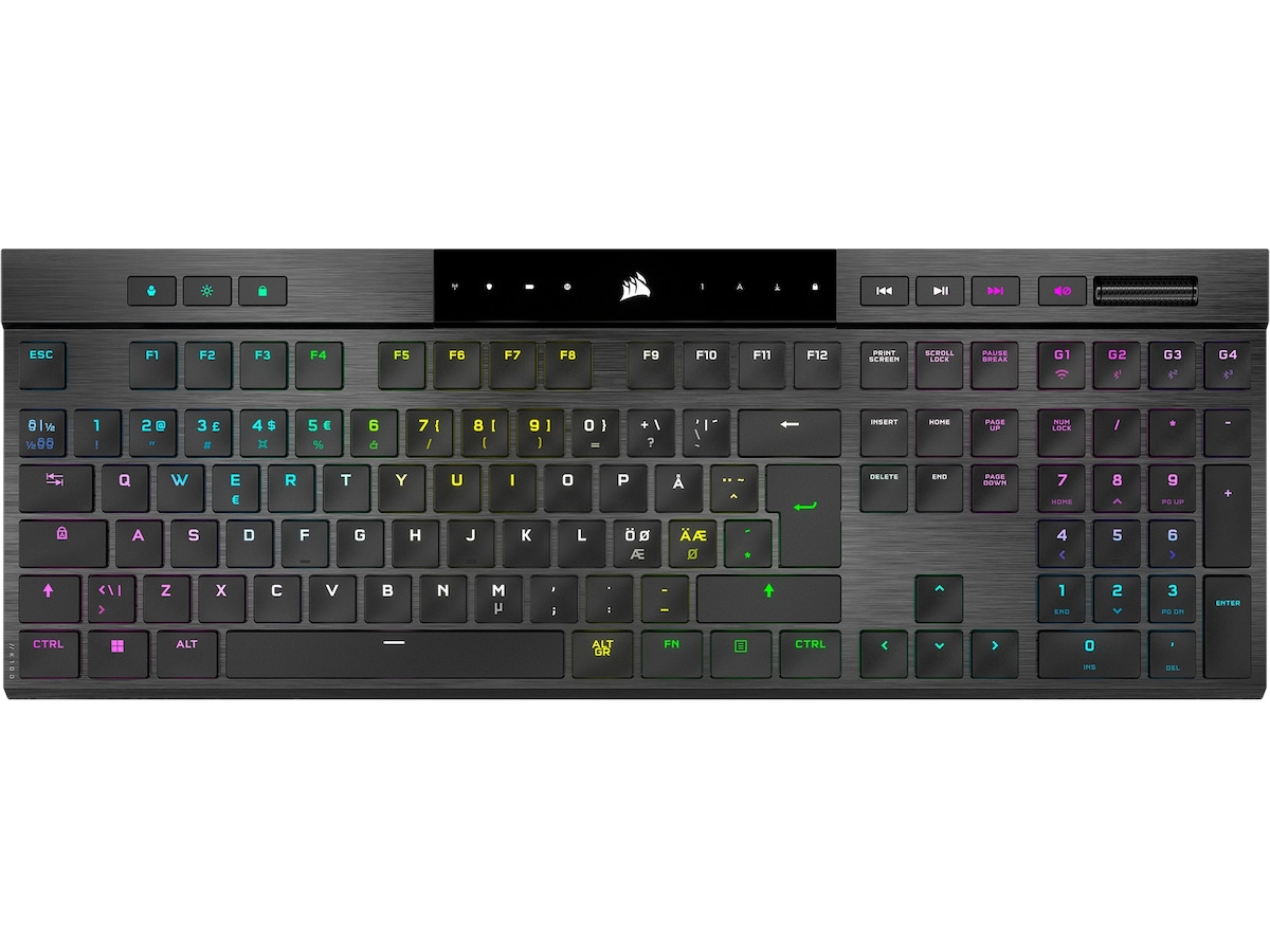 Corsair K100 Trådløst Gamingtastatur RGB (sort)