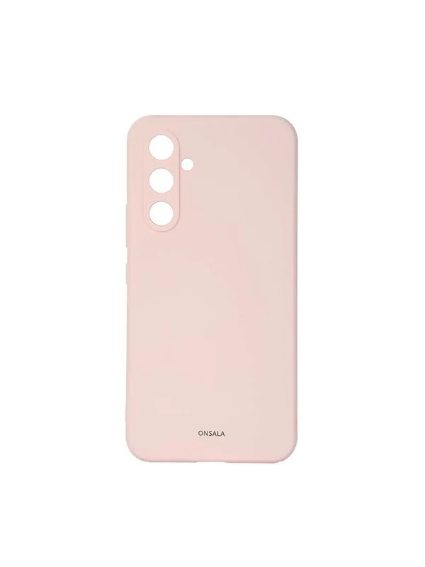 ONSALA Phone Case with Silicone Feel Chalk Pink - Samsung A55 5G
