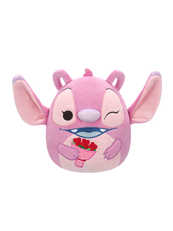 Squishmallows 20 cm Disney Angel med bukett