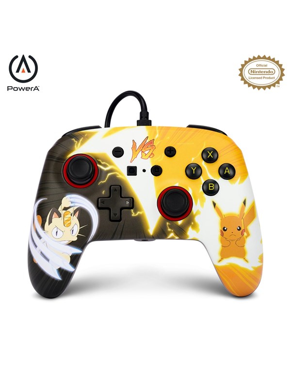 PowerA Enhanced Wired Controller for Nintendo Switch - Pokémon: Pikachu vs. Meowth - Wired Controller - Nintendo Switch