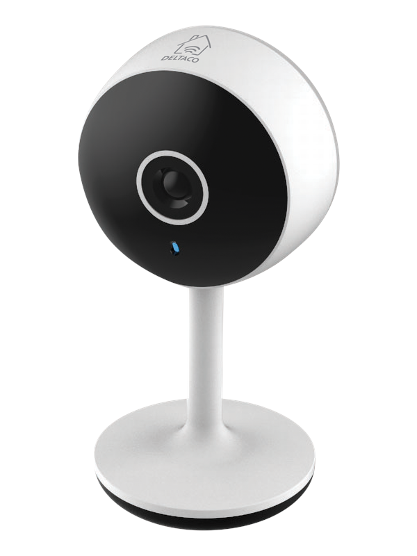 Deltaco SMART HOME WiFi-kamera med bevegelsesdeteksjon og 2-veis lyd, 2MP, IR nattsyn, ONVIF, hvit