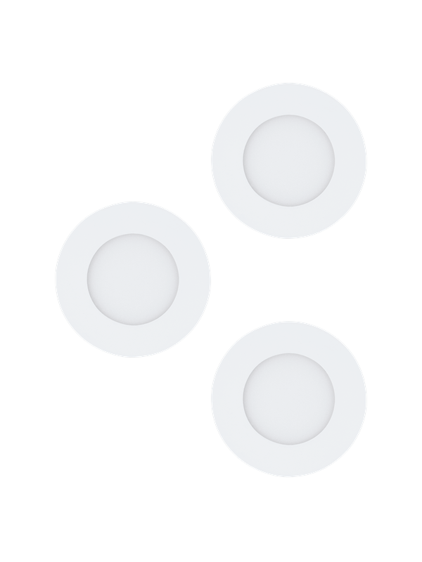 EGLO FUEVA 1 recessed spot Ø85 mm IP44 3-pack white