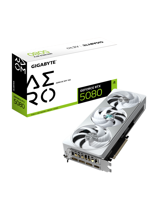 GIGABYTE GeForce RTX 5080 AERO OC - 16GB GDDR7 RAM - Grafikkort
