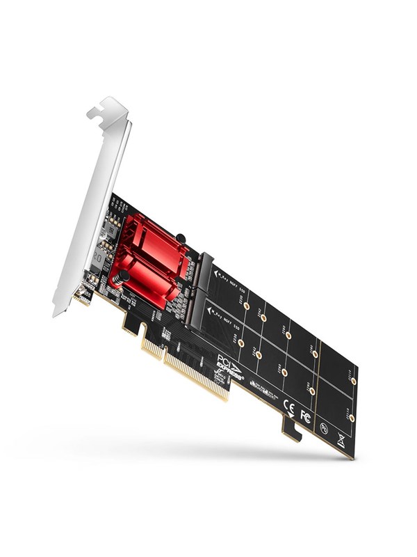 AXAGON PCIe Adapter for 2 × NVMe M.2 SSD