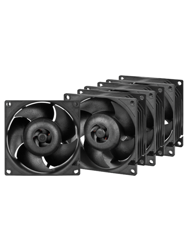 Arctic Server Fan S8038-10K - 4-pack - Kabinettvifte - 80mm - Svart