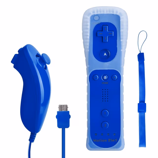 Kompatibel med Wii Control-Set Motion Plus, Bulk Mørk Blå