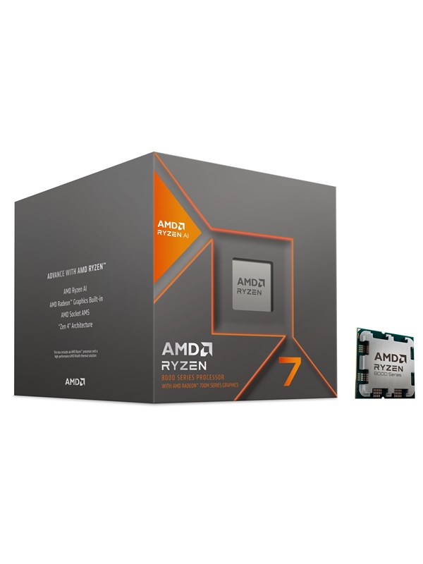 AMD Ryzen 7 8700G Wraith Stealth Prosessor/CPU - 8 kjerner - 4.2 GHz - AMD AM5 - AMD Boks (med kjøler)