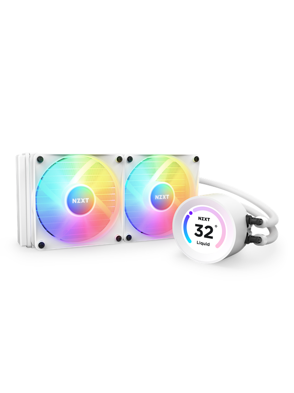 NZXT Kraken Elite 240 White RGB - CPU Vannkjøling - Max 31 dBA