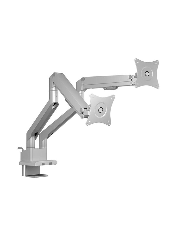 ICY BOX mounting kit - adjustable arm - for 2 flat panels - silver/grey