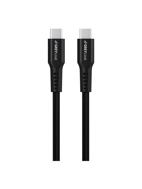 GreyLime Braided USB-C to USB-C 60W Cable Black 3 m