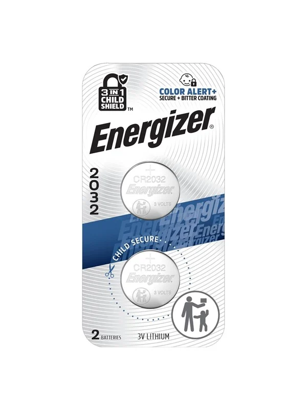Energizer Ultimate Child Shield 2032 Coin Lithium Batteries (2-Pack)