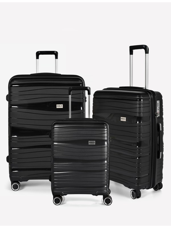 RW Travel Travel Alfrida Collection 3-set Suitcase Black