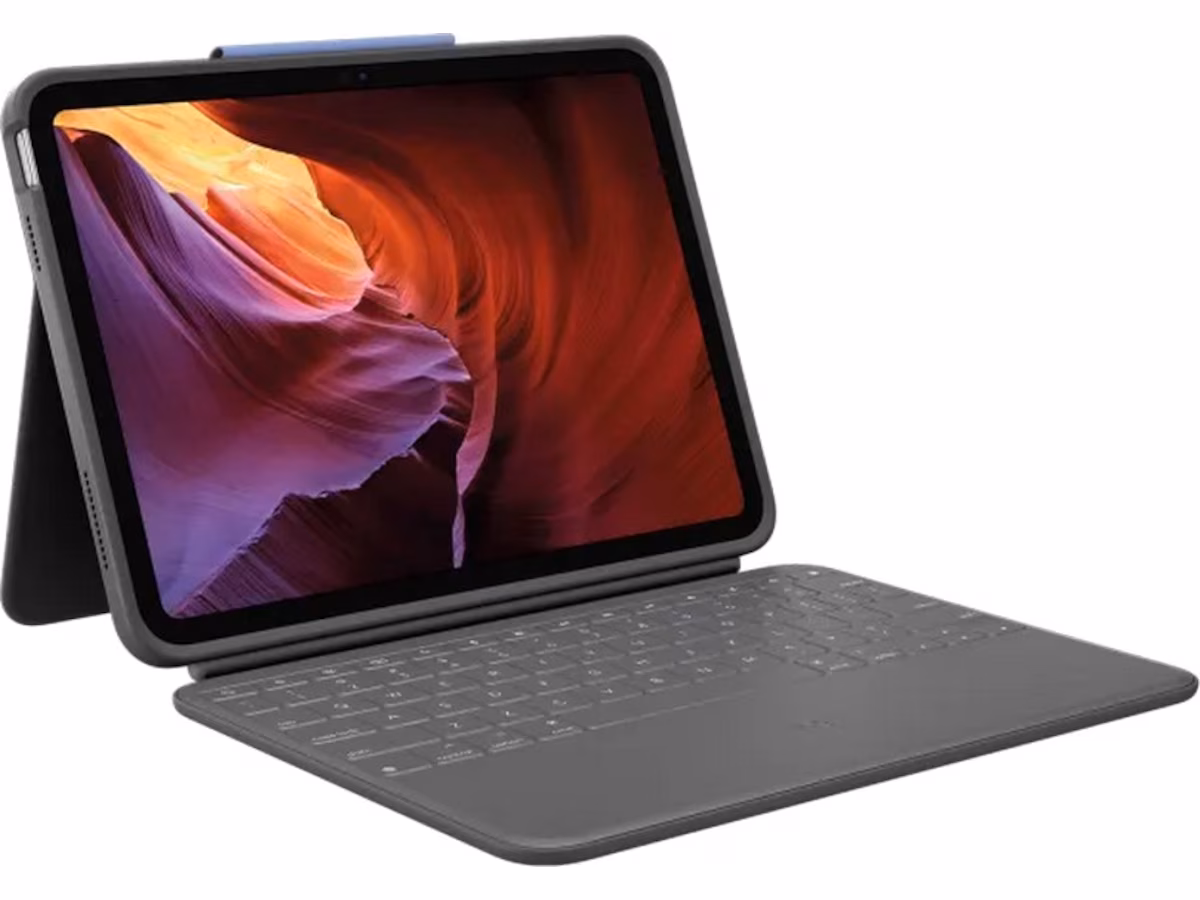 Logitech iPad 10,9" / 11" Rugged Folio Tastaturdeksel (oxford grey)