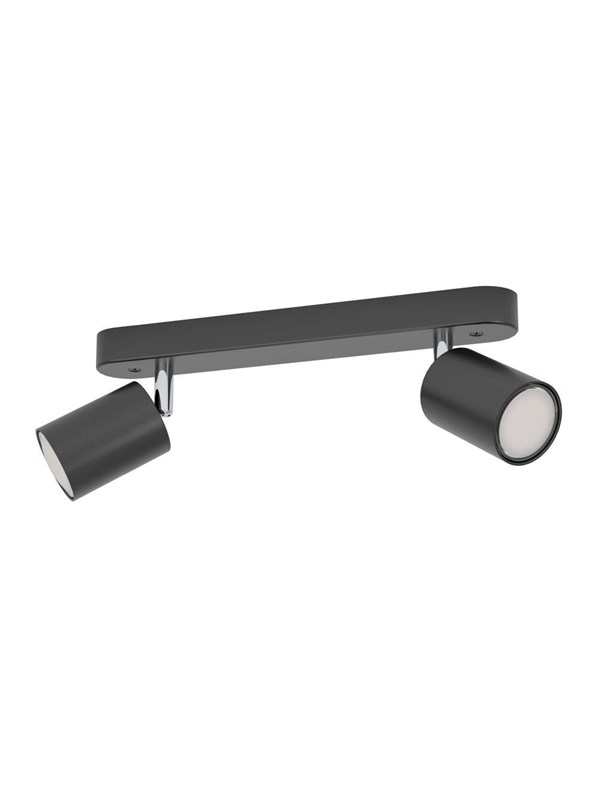 EGLO ADFIRA-Z SPOTSKINNE L300 GU10 2X4.9W 2X345LM SVART/KROM