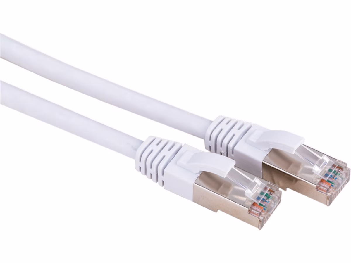 Nettverkskabel Cat6a hvit 5m