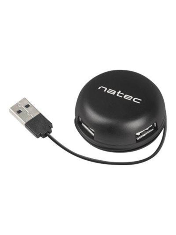 Natec Bumblebee - hub - 4 ports USB-hub - 4 porter - Svart