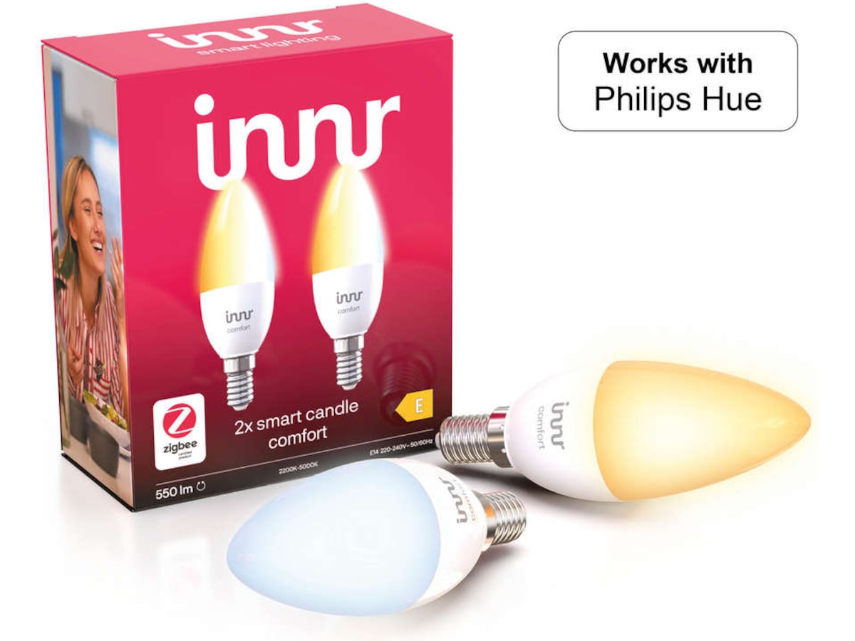 Innr smart lys E14 ambiance hvit 2 pack