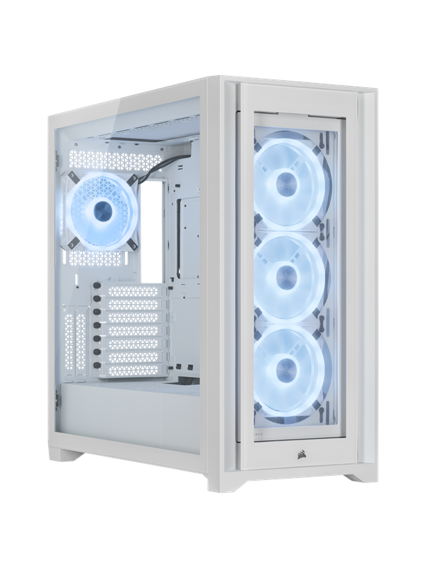 Corsair iCUE 5000X RGB QL Edition - White - Kabinett - Miditower - Hvit