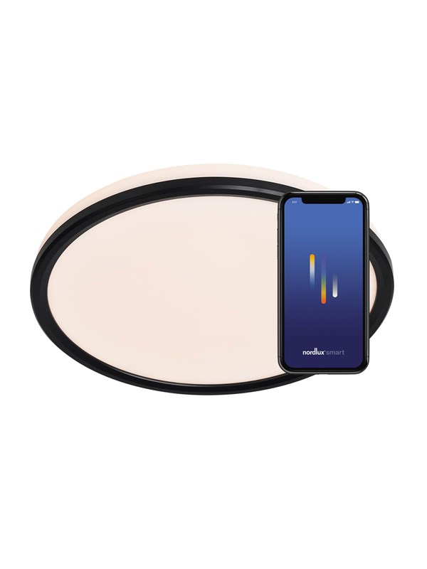 Nordlux Liva Smart Color Taklampe Sort