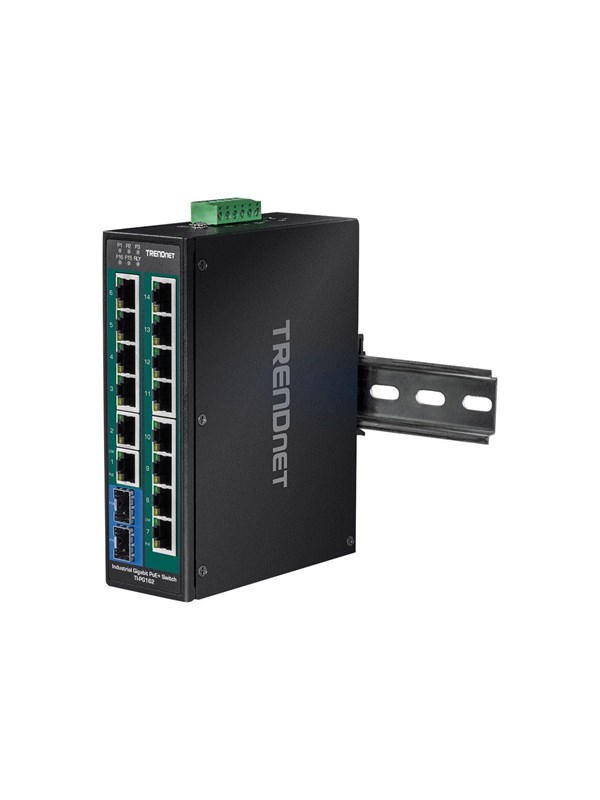 TRENDnet TI-PG162 - Industrial - switch - 16 ports - unmanaged