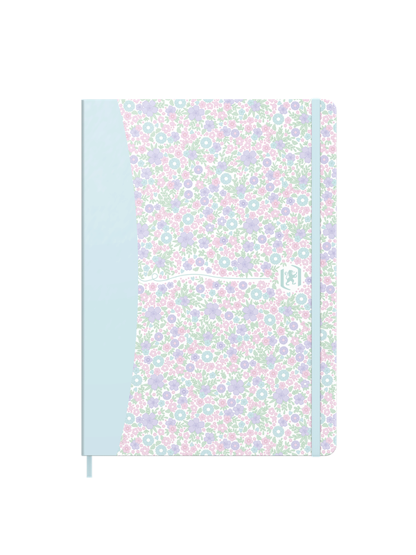 Oxford OXFORD Floral A5 innbundet notatbok med hardt omslag 5 mm ruter 160 sider 4 forskjellige blomsterdesign SCRIBZEE-kompatibel