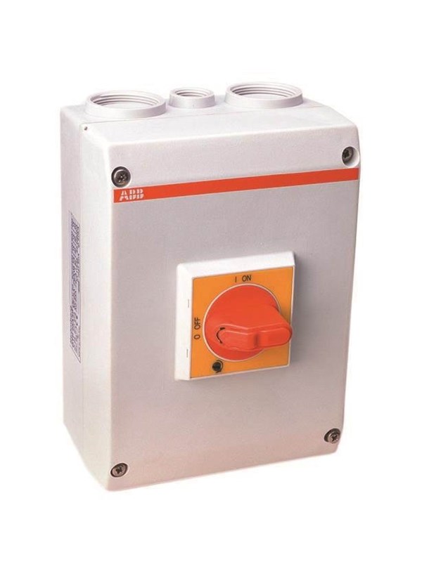 ABB Safety switch 38a 3-phase + neutral + earth red/yellow handl