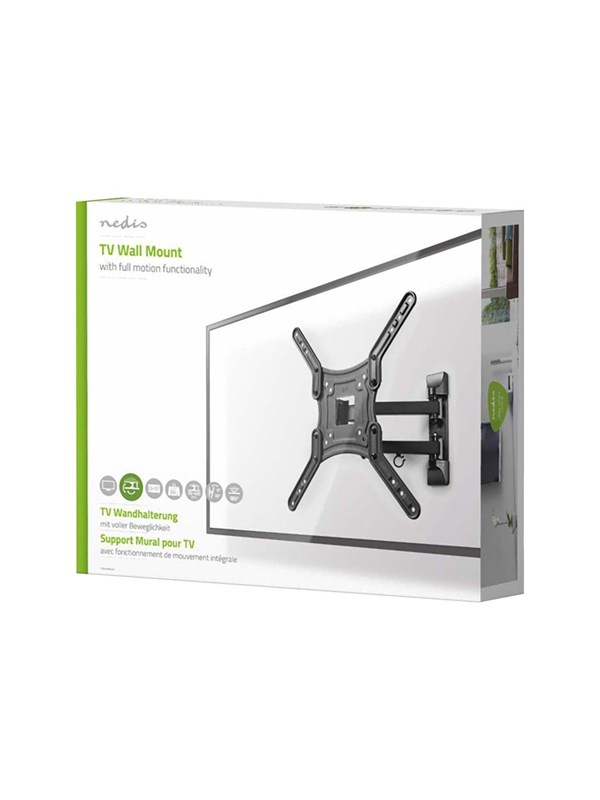 Nedis TVWM1530BK - wall mount (full-motion) - Max 30 kg - recommended for 55"